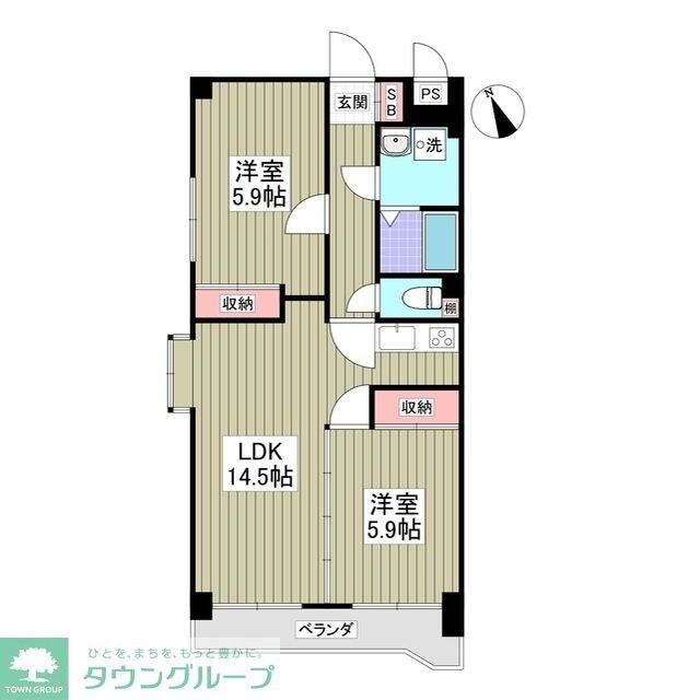 ヴィラ中川の物件間取画像