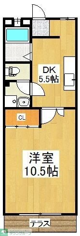 コーポのしばの物件間取画像