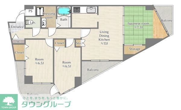 高倉マンションの物件間取画像