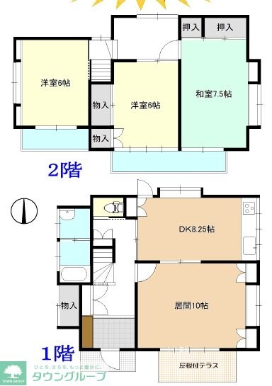 狭山市中央貸家の物件間取画像
