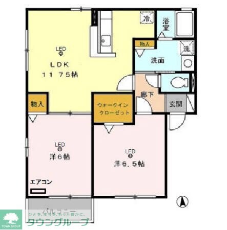 ボヌールの物件間取画像