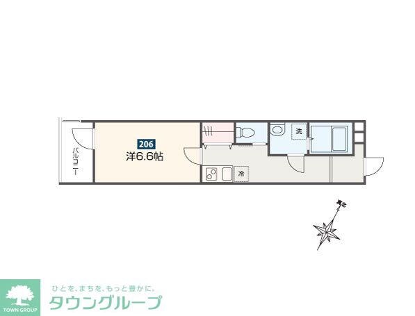 MELDIA福生IIIの物件間取画像