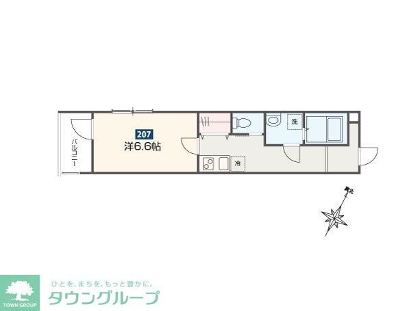 MELDIA福生IIIの物件間取画像
