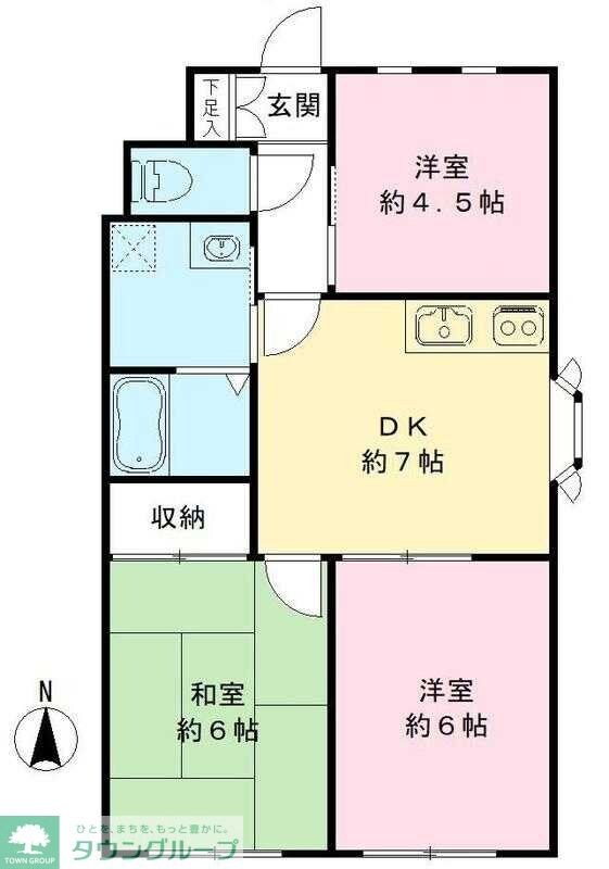 ウエストエンドAの物件間取画像