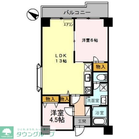 アベニールクニヤの物件間取画像