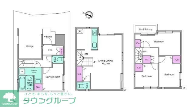 太田窪(南浦和)戸建て3号棟の物件間取画像