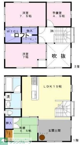 木造りの家 1号棟の物件間取画像
