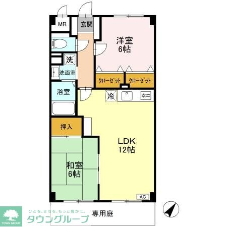 グランデ朝日の物件間取画像