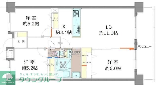 エマーレ南浦和(旧建物名ヒルズ神明の木)の物件間取画像