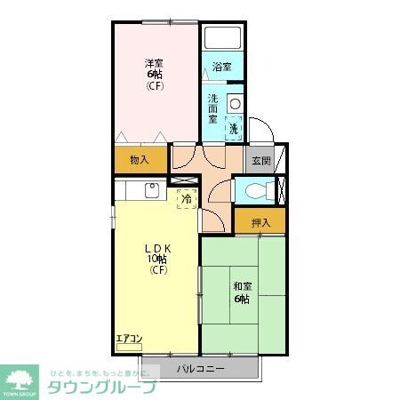 パティオ弐番館の物件間取画像