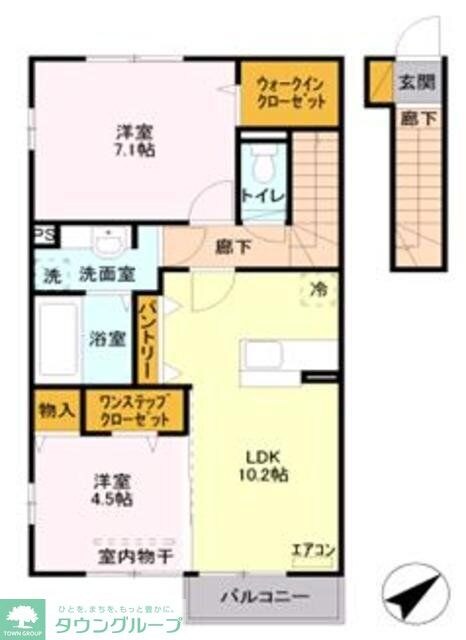 コートプラセール Bの物件間取画像