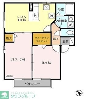 サンパティークCの物件間取画像