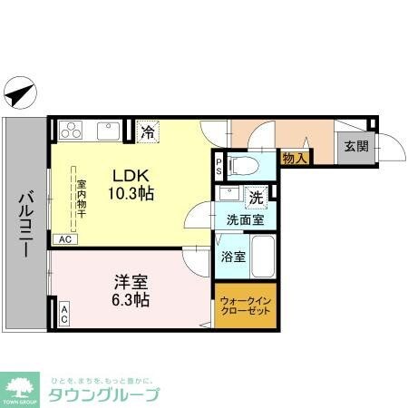 ノーブルラフィネ愛宕の物件間取画像