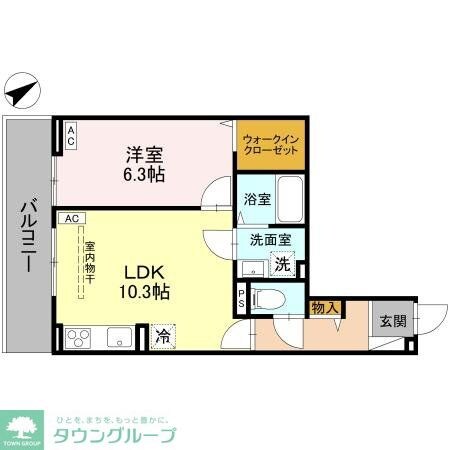 ノーブルラフィネ愛宕の物件間取画像