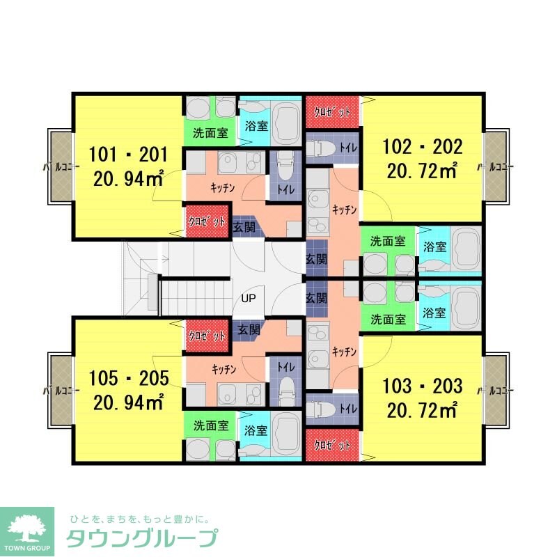 リビエ一ノ割の物件間取画像