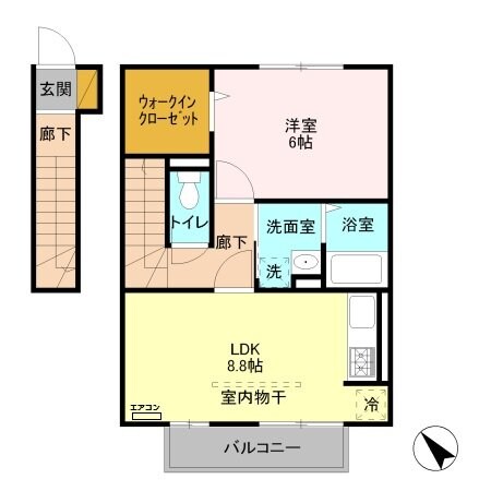 プレジールの物件間取画像