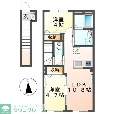 エスト ガーデニアの物件間取画像