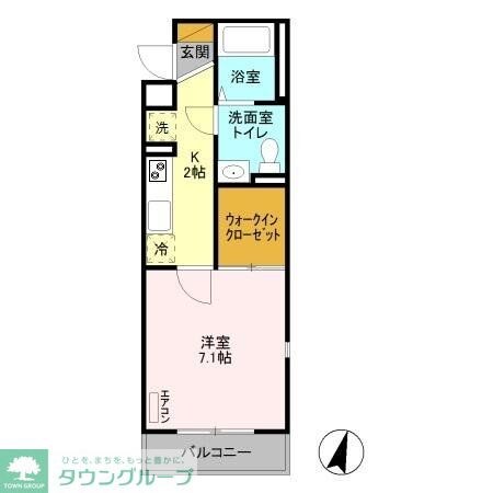 プラシード新越谷の物件間取画像