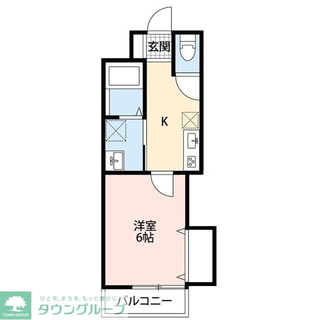 City Flat 一ノ割の物件間取画像
