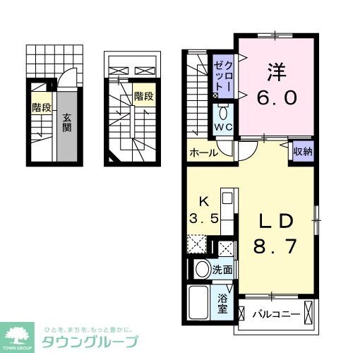 ルミエールBの物件間取画像
