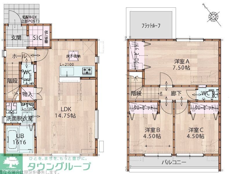 (仮称)岩槻区南辻木造計画I期 B棟の物件間取画像