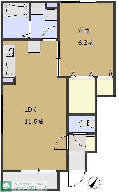 グリーンヒルズの物件間取画像