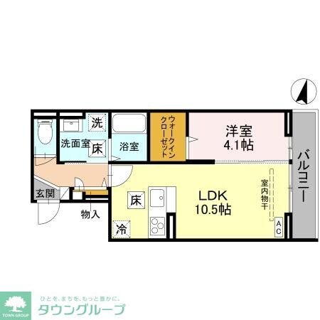 Noble villa鹿手袋 Aの物件間取画像