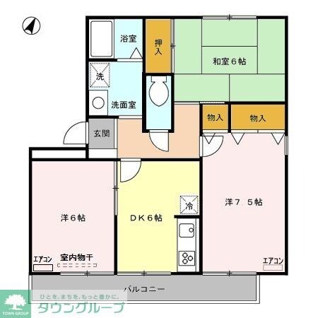 ハイカムール駒形の物件間取画像
