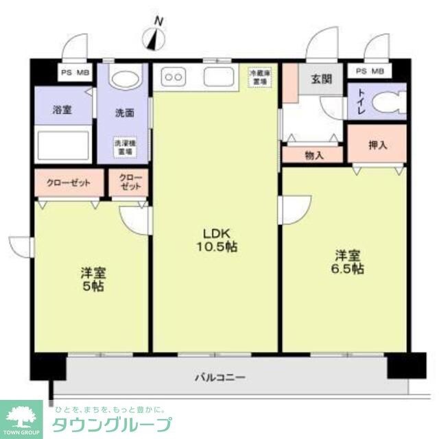 アコモード北原台の物件間取画像