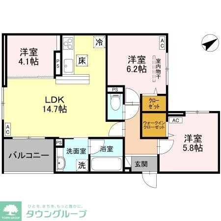 モンステラの物件間取画像