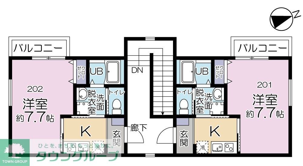 イーグル与野本町 A棟の物件間取画像