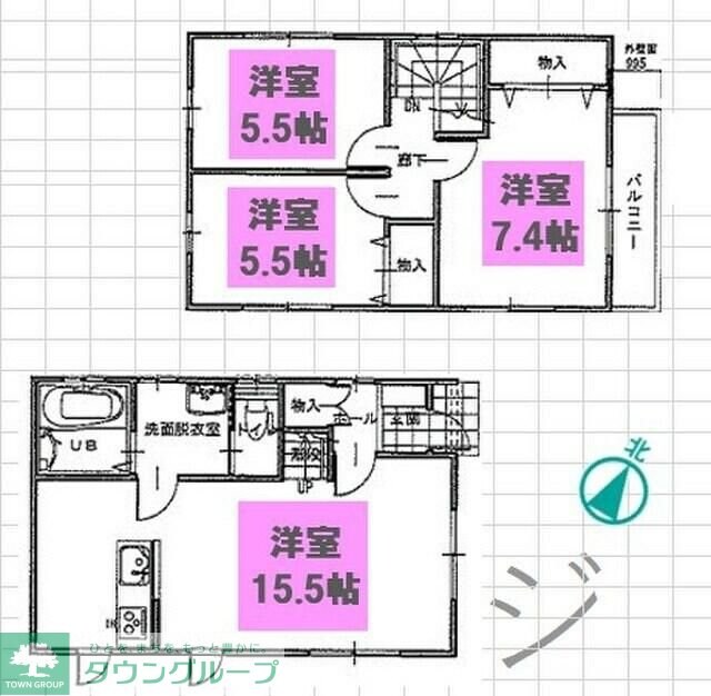 グランソフィア上の物件間取画像