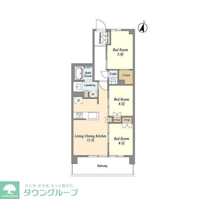 グランカーサ川口青木町公園の物件間取画像