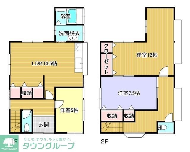 加須市中央2-4-7貸家の物件間取画像