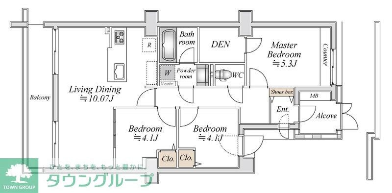 セレーノ大宮E棟の物件間取画像