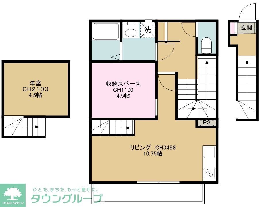 グランディフローラの物件間取画像