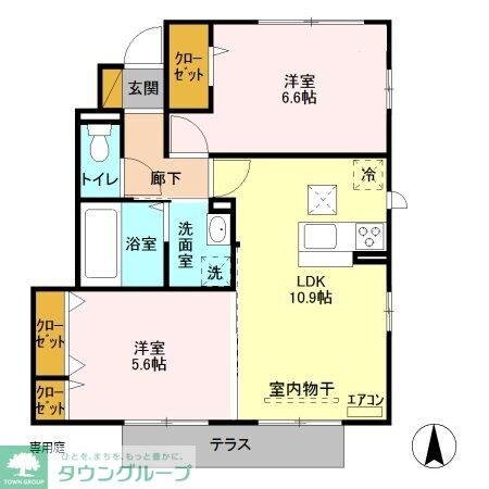サニーヒル イシイAの物件間取画像