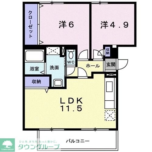 COURTーYARD三橋公園Dの物件間取画像