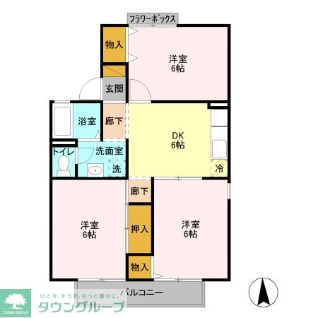グリーンパーク櫛引 第1の物件間取画像
