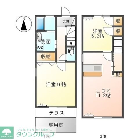 Prime・Kの物件間取画像