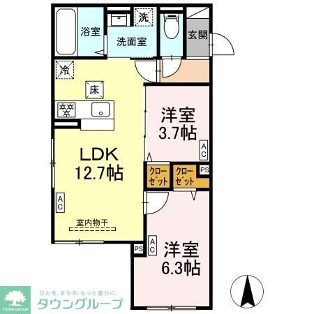 セレスティア扇Vの物件間取画像