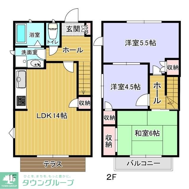 石橋ホームタウンの物件間取画像
