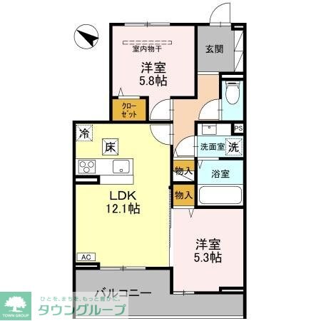 (仮)D-ROOM八幡町の物件間取画像