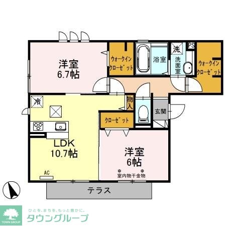 メルベージュ1の物件間取画像