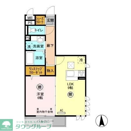 メルヴェーユ三郷中央 Aの物件間取画像
