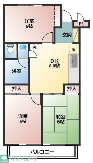 アクロシティー C棟の物件間取画像