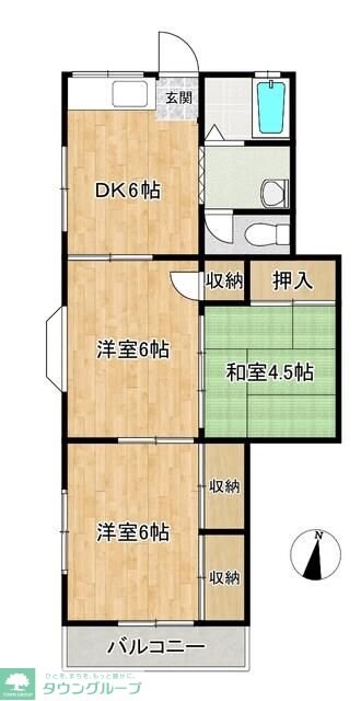 沖ハイツの物件間取画像