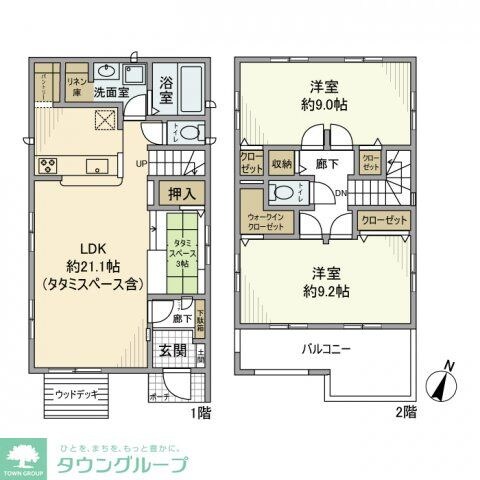 中央戸建の物件間取画像