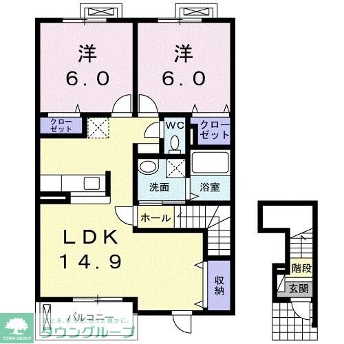 ローズパーク 壱番館の物件間取画像