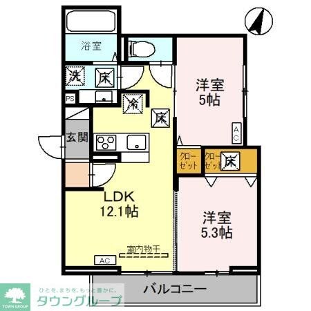 Noble Villa針ヶ谷の物件間取画像